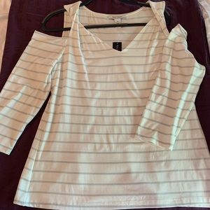 WHBM Cutout shoulder top